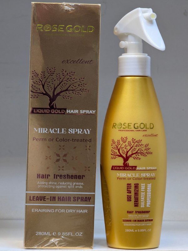 اسپری ضد حرارت و آبرسان رزگلد